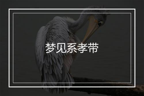 梦见系孝带