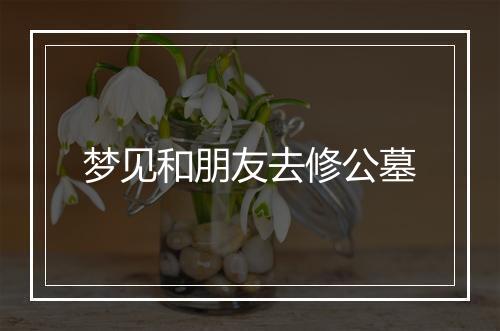 梦见和朋友去修公墓