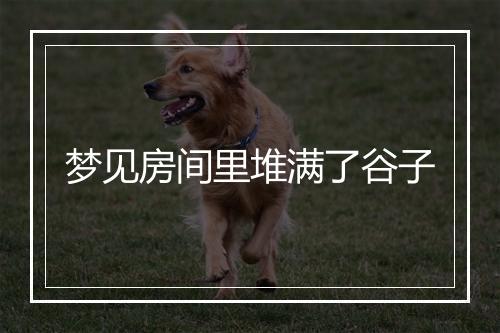 梦见房间里堆满了谷子