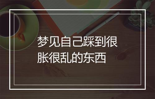 梦见自己踩到很胀很乱的东西