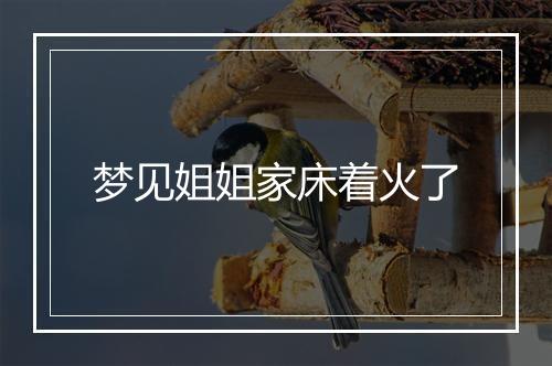 梦见姐姐家床着火了