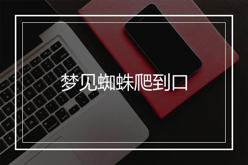 梦见蜘蛛爬到口