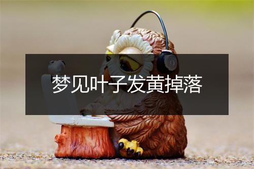 梦见叶子发黄掉落