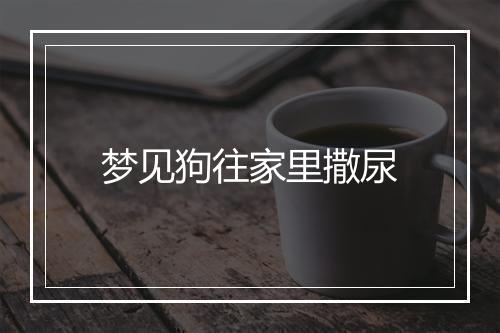 梦见狗往家里撒尿