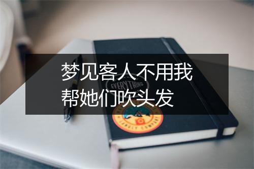 梦见客人不用我帮她们吹头发