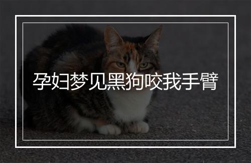 孕妇梦见黑狗咬我手臂