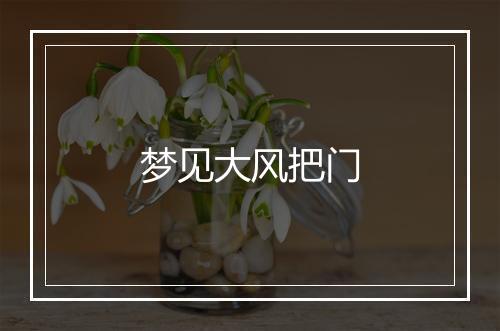 梦见大风把门