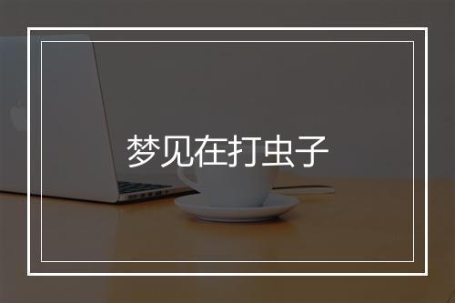 梦见在打虫子