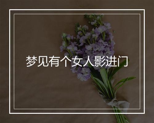 梦见有个女人影进门