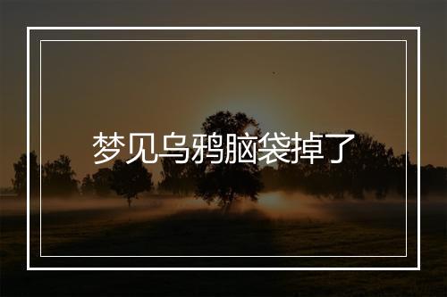 梦见乌鸦脑袋掉了