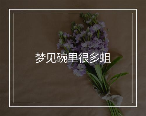 梦见碗里很多蛆