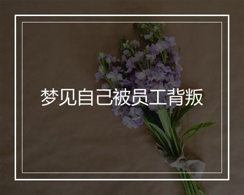 梦见自己被员工背叛