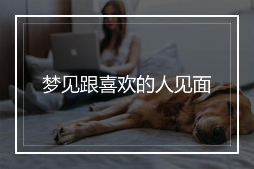 梦见跟喜欢的人见面