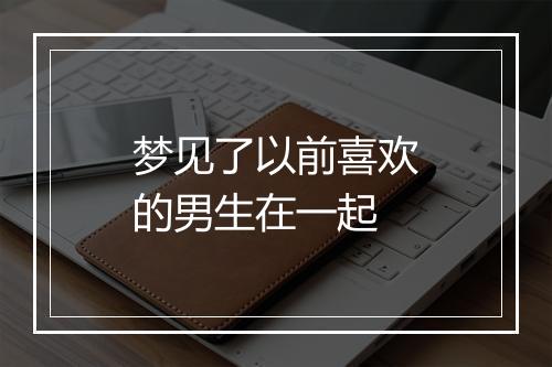 梦见了以前喜欢的男生在一起