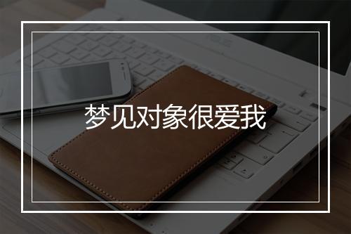 梦见对象很爱我