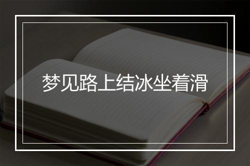 梦见路上结冰坐着滑