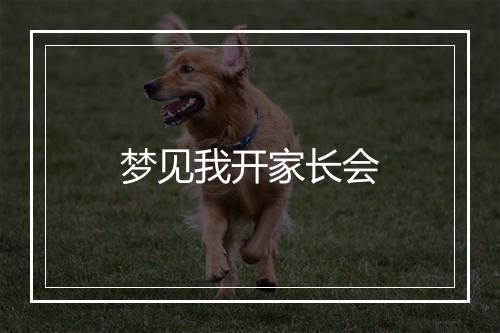 梦见我开家长会