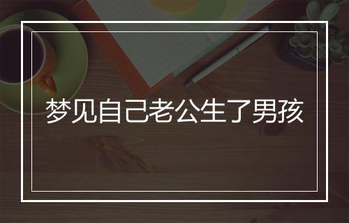 梦见自己老公生了男孩