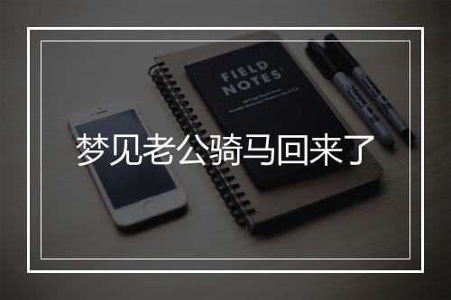 梦见老公骑马回来了