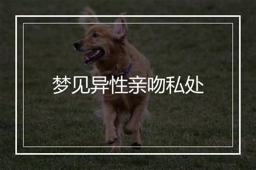 梦见异性亲吻私处