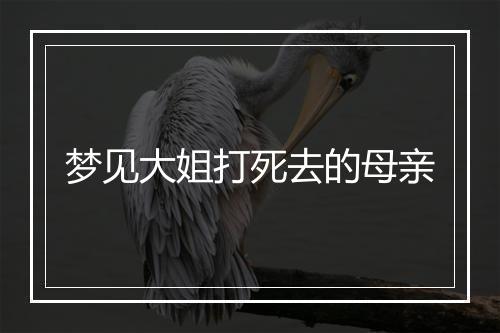 梦见大姐打死去的母亲