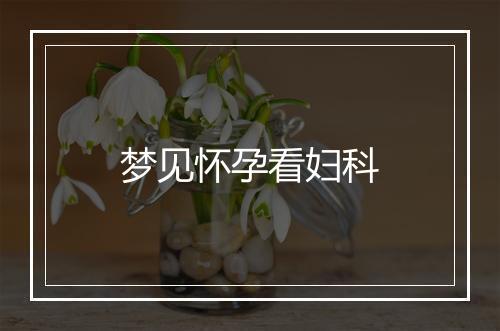 梦见怀孕看妇科