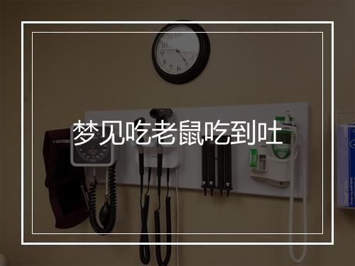 梦见吃老鼠吃到吐