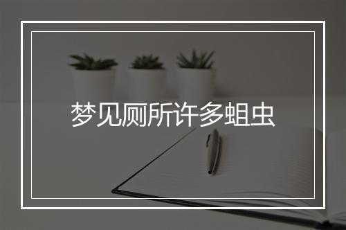 梦见厕所许多蛆虫