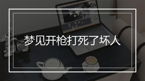 梦见开枪打死了坏人