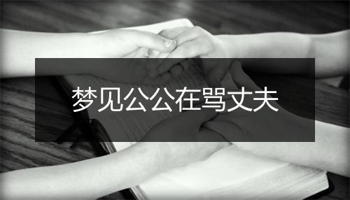 梦见公公在骂丈夫