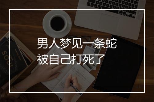 男人梦见一条蛇被自己打死了