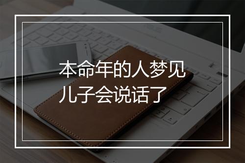 本命年的人梦见儿子会说话了