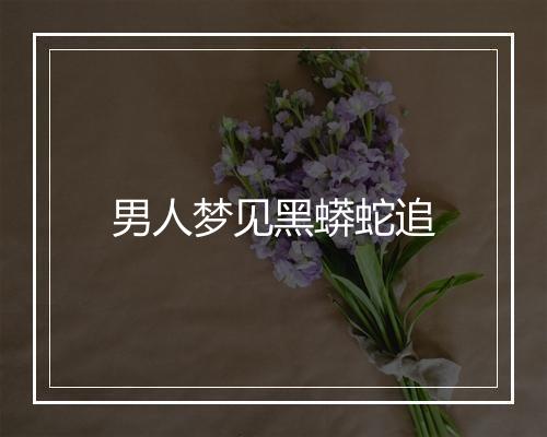 男人梦见黑蟒蛇追