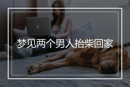 梦见两个男人抬柴回家