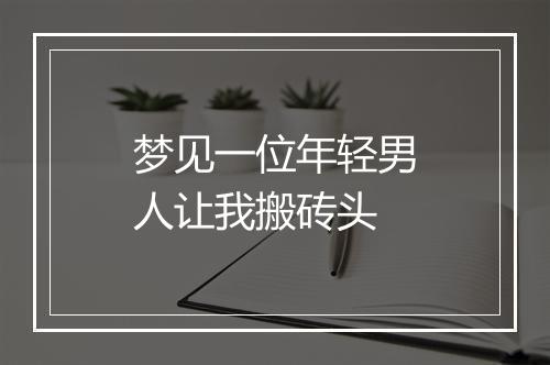 梦见一位年轻男人让我搬砖头