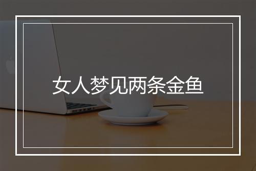 女人梦见两条金鱼