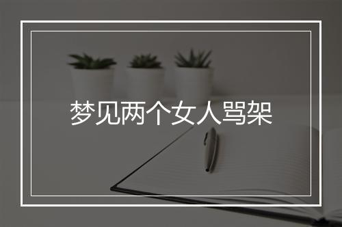 梦见两个女人骂架