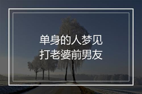 单身的人梦见打老婆前男友