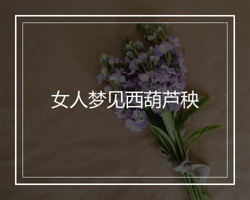 女人梦见西葫芦秧