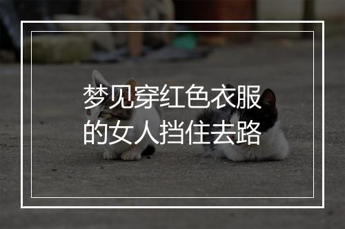 梦见穿红色衣服的女人挡住去路