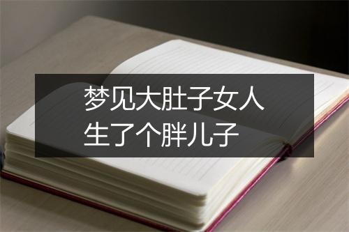 梦见大肚子女人生了个胖儿子