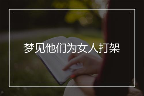 梦见他们为女人打架