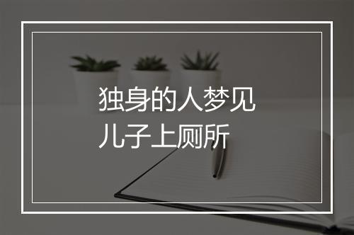 独身的人梦见儿子上厕所