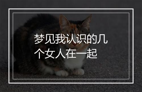 梦见我认识的几个女人在一起