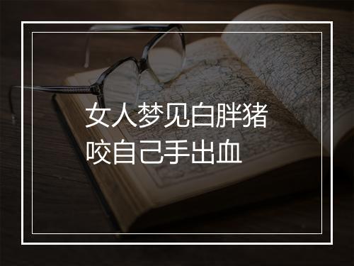 女人梦见白胖猪咬自己手出血