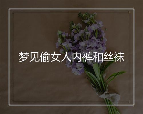 梦见偷女人内裤和丝袜