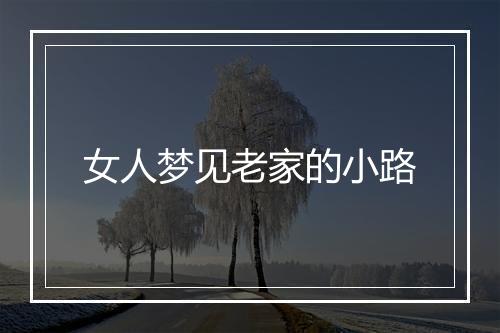 女人梦见老家的小路