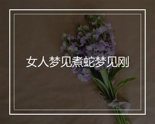 女人梦见煮蛇梦见刚