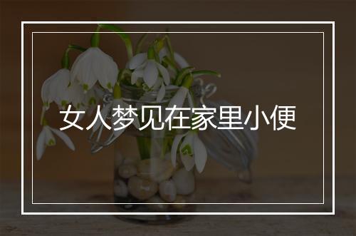 女人梦见在家里小便