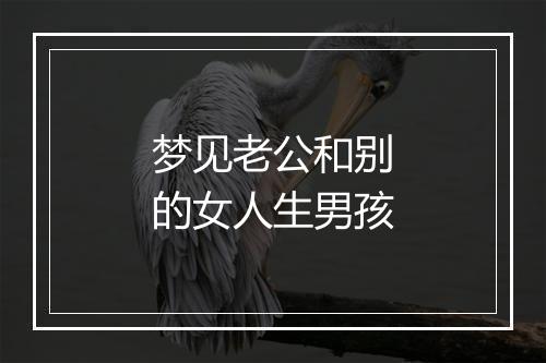 梦见老公和别的女人生男孩